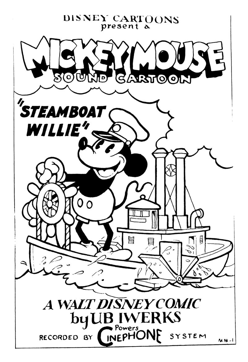 Affiche de Steamboat Willie (1928)