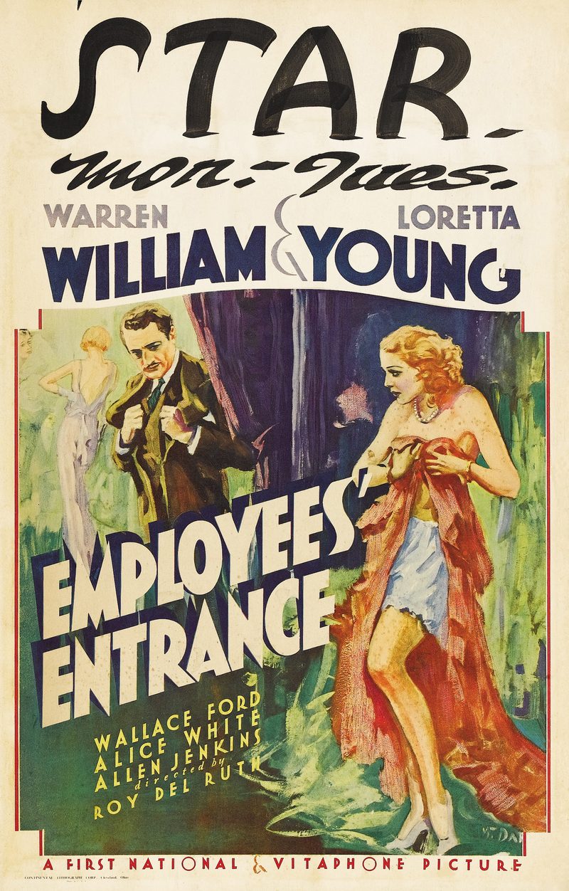 『Employees' Entrance』(1933) のポスター
